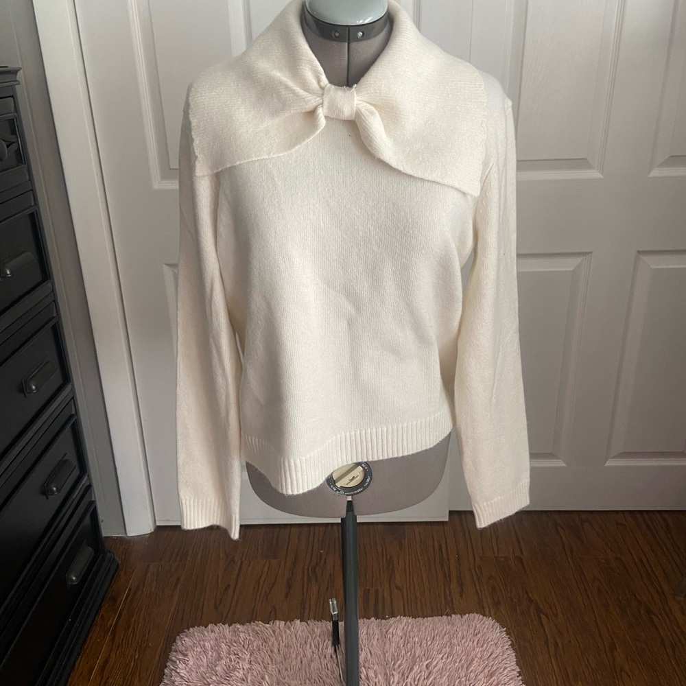 French Connection Cream Cowl Neck Sweater